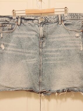 Old Navy Distressed Denim Mini Skirt